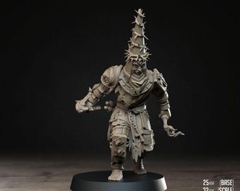 Bleeding Procession Pilgrim w/Mangual Male/Female | Unpainted Grimdark Crusade Minis