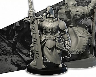 Prussian Lieutenant in Machine Armor | Unpainted Grimdark Crusade Minis