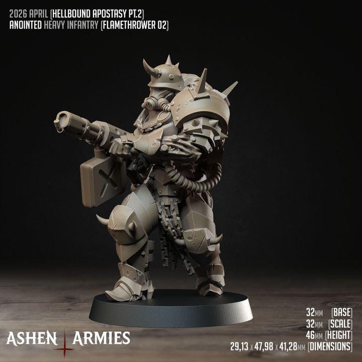 Hellbound Apostasy | Heretic Trench Anointed | Grimdark Crusade Minis ...
