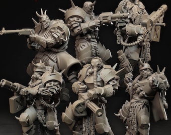 Hellbound Apostasy | Heretic Trench Anointed | Grimdark Crusade Minis