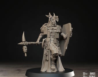 Bleeding Procession Castigator w/Hammer | Unpainted Grimdark Crusade Minis