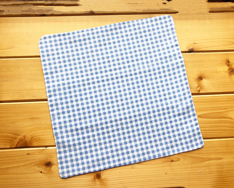 Blue Check Pillow Cover Blue and White Pillow Covers Gingham Etsy