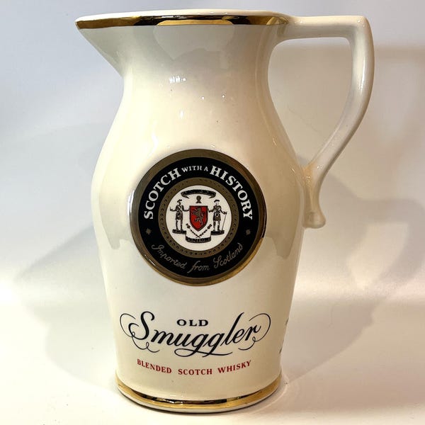 Vintage Old Smuggler Blended Scotch Whiskey Pitcher