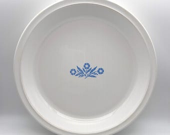 MCM Vintage Corning Ware Blue Cornflower 9-Inch Pie Plates #P309 Set of Two