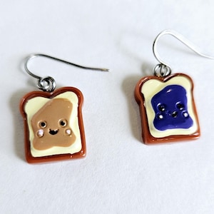 Peanut butter & jelly earrings