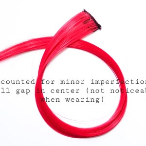 Red hair extension clip in *Discounted for minor imperfection - see photos*