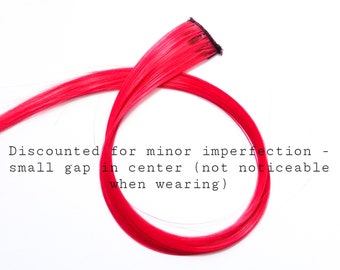 Red hair extension clip in *Discounted for minor imperfection - see photos*