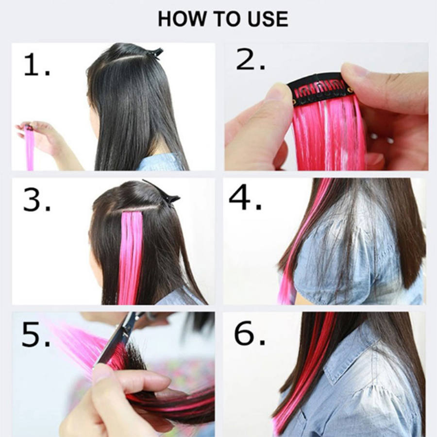 Dusty Rose Full Clip In Extension Buy Pale Rose Pink Hair Clips, Pale Mauve Hair Extensions  main image 4
