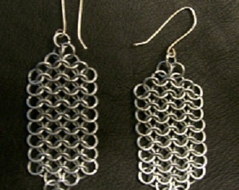 Large sheild earrings