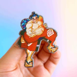 Vintage Street Fighter E. Honda Pin Badge | Capcom Arcade Collectable