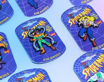 Vintage 1995 Spiderman Pin Badges