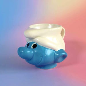 Vintage Smurf Milk Jug | Ceramic Smurf Creamer, Collector Kitchenware image 2