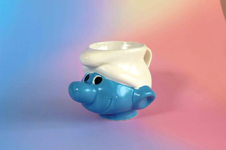 Vintage Smurf Milk Jug | Ceramic Smurf Creamer, Collector Kitchenware image 2