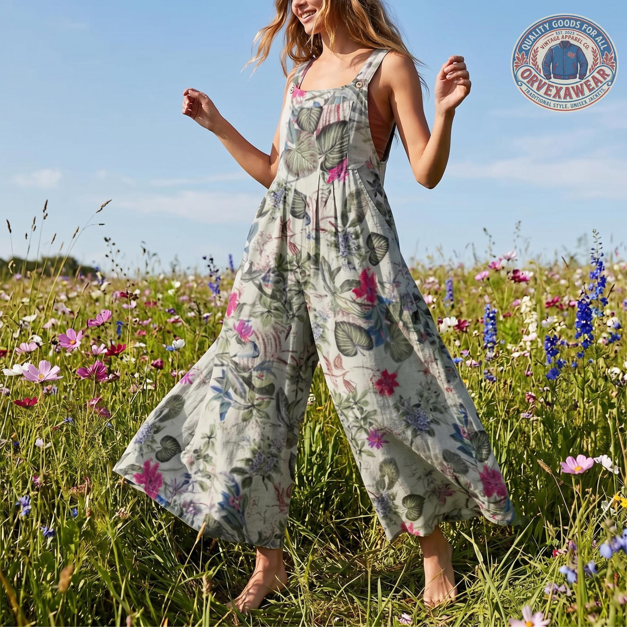 Womans Floral Overalls - Etsy