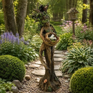 Forest Goddess Statue – Tree Woman Woodland Sculpture for Garden & Home, Nature Goddess Ornament Gift for Her image 2