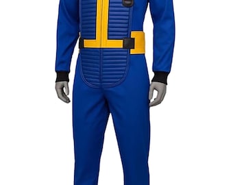 Custom Tailored Vault Dweller Flight Suit – Blue Jumpsuit Cosplay Costume