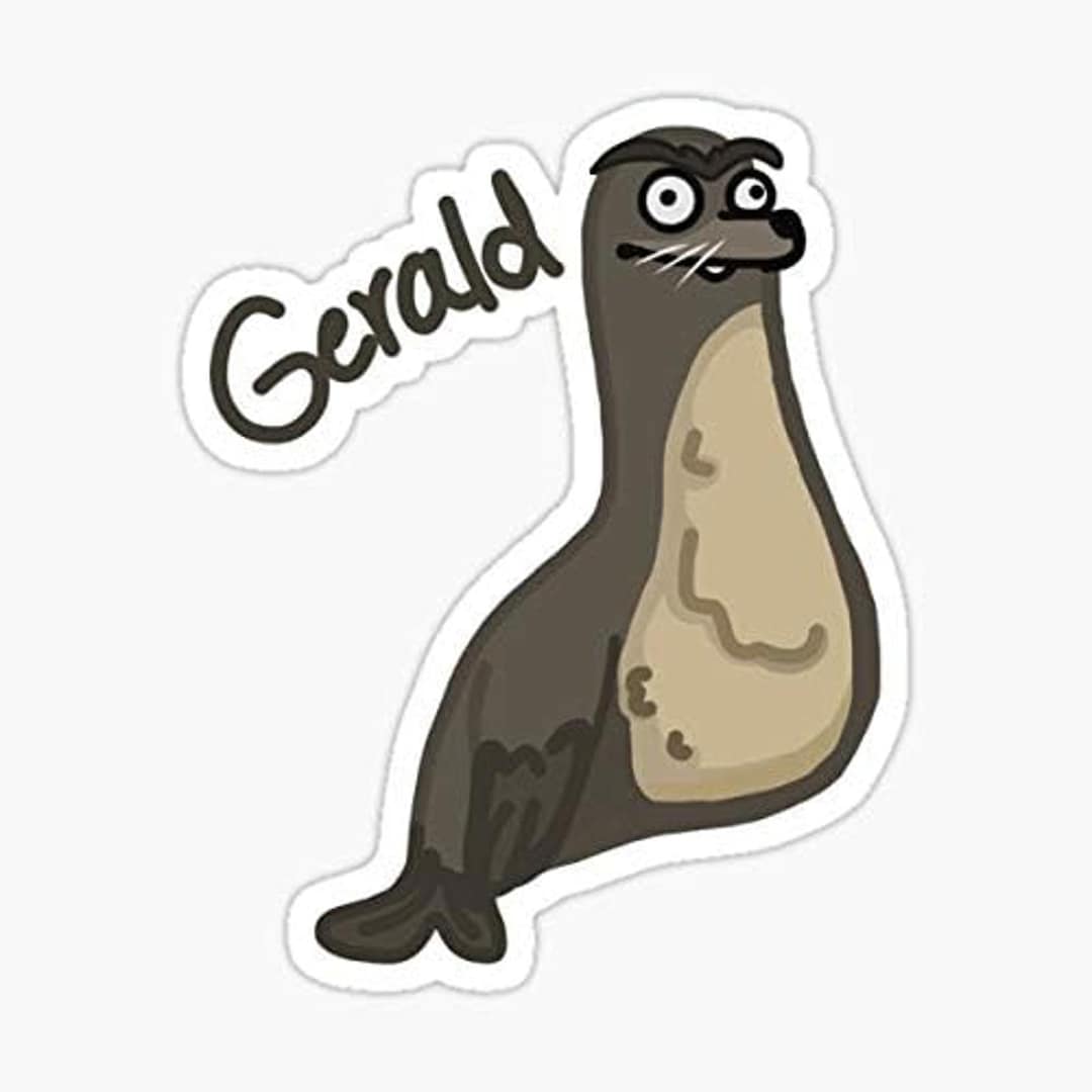 Gerald Sticker Gerald Meme Seal Sticker Graphic Decal 5