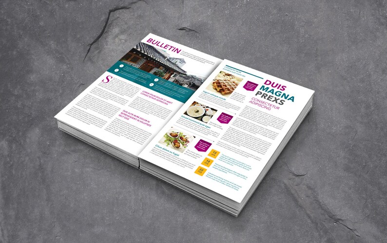 Bulletin Template 2pp Indesign Design 1 Editable Template Bulletin Template 2pp Indesign Design 1 Editable Template