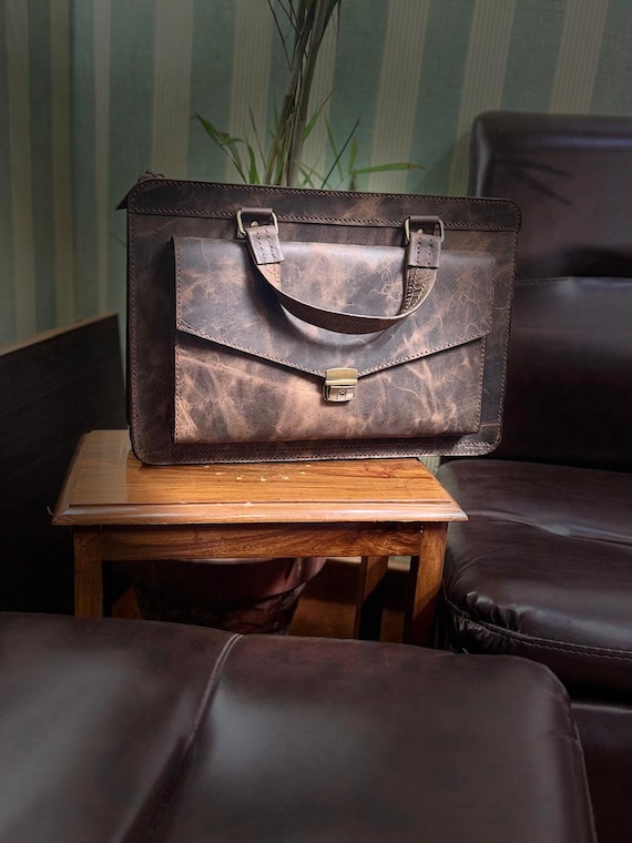 Handmade Office Bag | Leather Laptop Bag