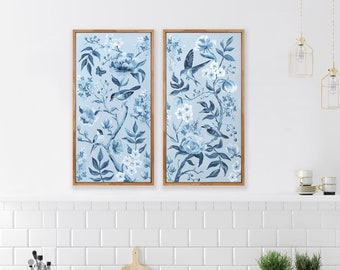 Blue Chinoiserie No. 2, A Fine Art Print. Sold separately; print on the right ONLY