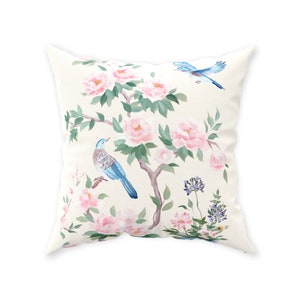 Ivory Chinoiserie Throw Pillow image 2