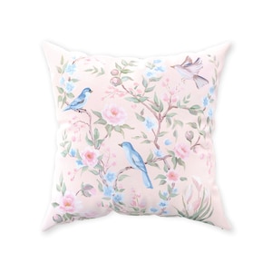 Blush Chinoiserie Throw Pillow