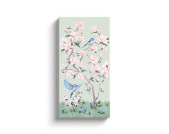 May, A Green Chinoiserie Canvas Wrap