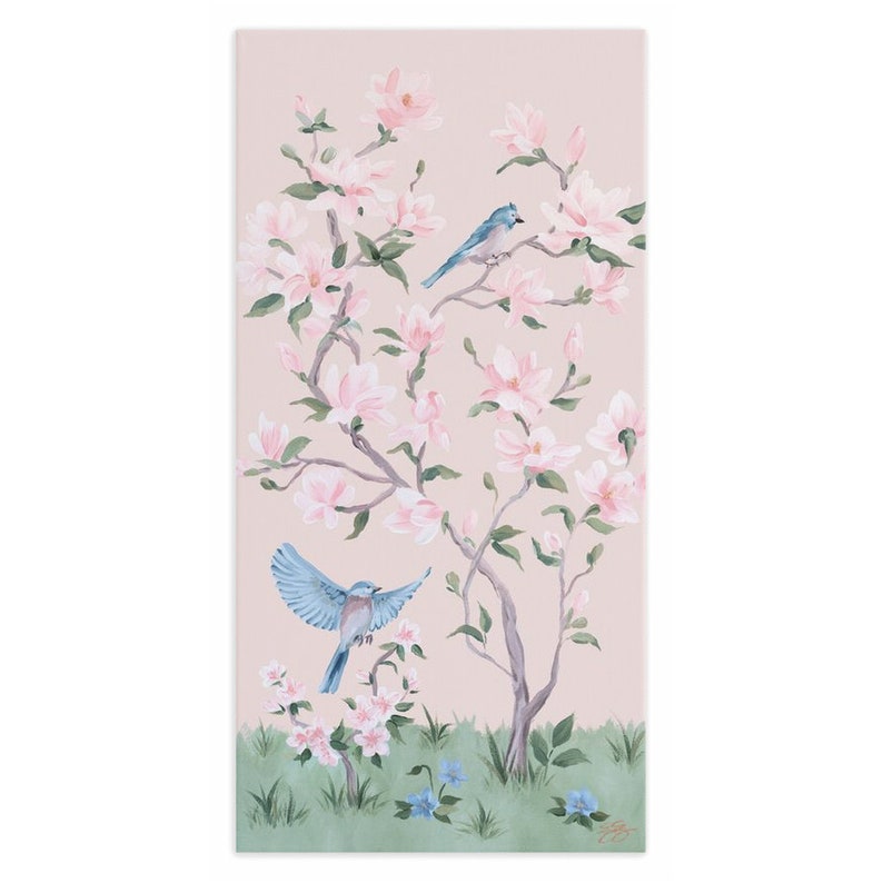 May, A Pink Chinoiserie Canvas Wrap image 6