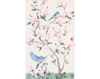 May, An Ivory Chinoiserie Fine Art Print On Paper