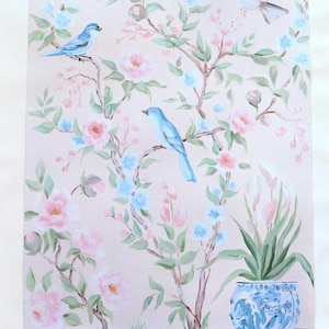 Blush Chinoiserie No. 2, A Fine Art Print On Canvas image 9