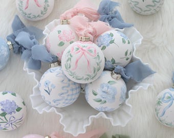 Custom hand-painted ceramic ornament