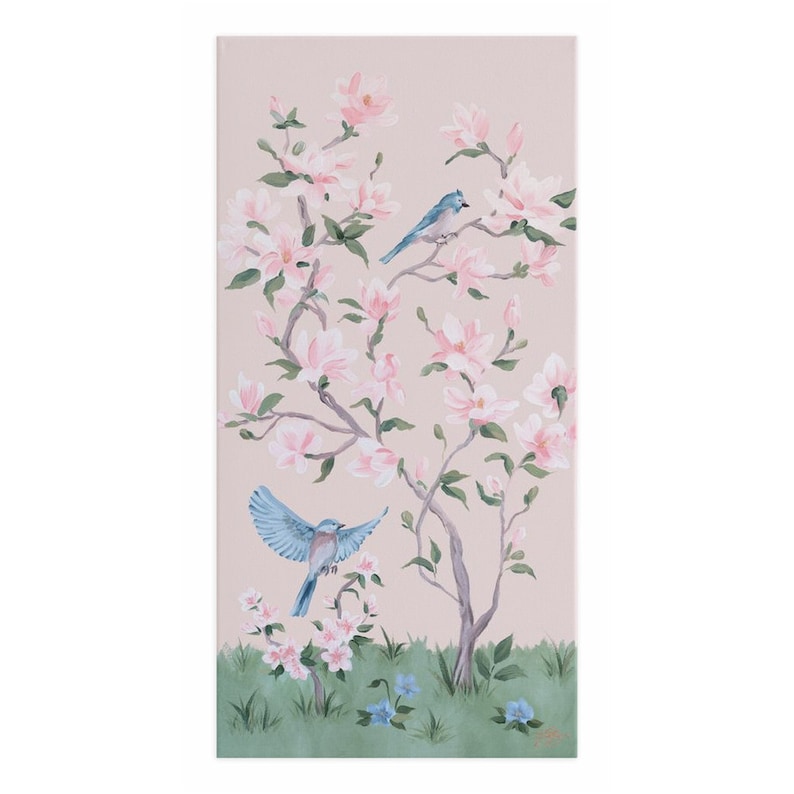 May, A Pink Chinoiserie Canvas Wrap image 2