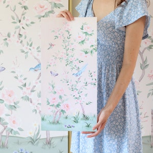 April, A Pink Chinoiserie Fine Art Print On Paper