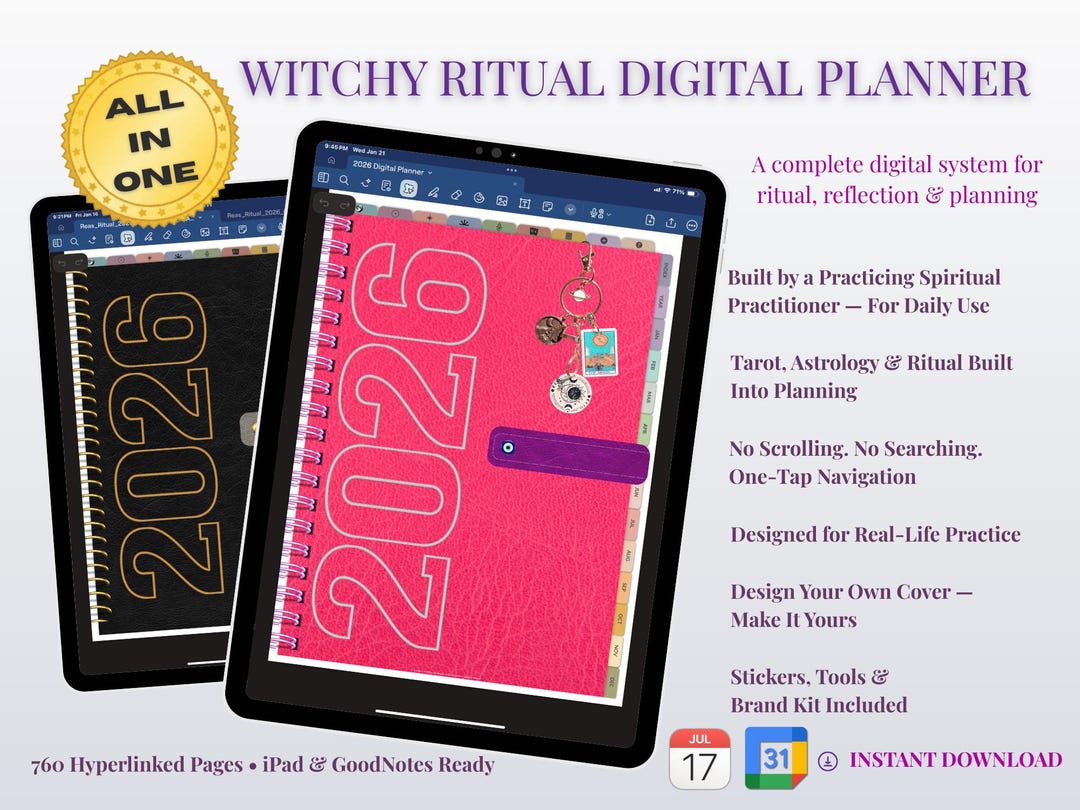 Planner Ritual Witchy Digital Planner 2026 Ritual and Astrology System for iPad and ...