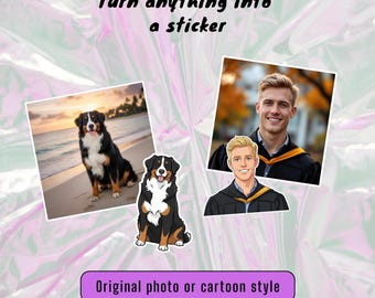 Custom Photo Sticker – Waterproof Vinyl Die-Cut Decal (Your Photo)