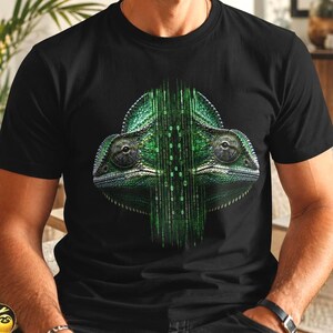Digital Matrix Chameleont-tröja: Cyberpunk-tröja med reptiler