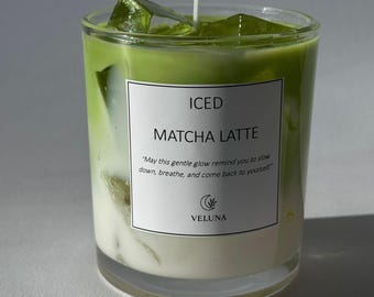 Iced Matcha Latte Kerze im Glas
