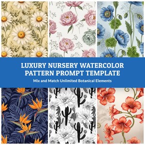 Plantilla de diseño de patrón floral sin costuras en acuarela para guardería, ropa infantil, embalaje de regalos.