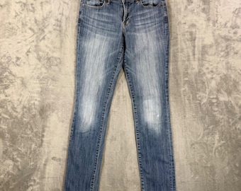 Jeans Lucky Brand Sweet N Straight para mujer, talla 4/27, color azul, lavado medio.
