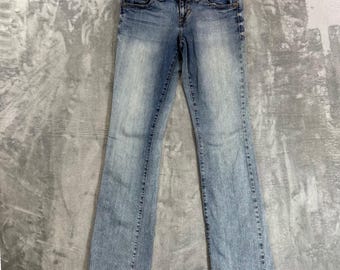 Guess Low Rise Bootcut Jeans Damen Größe 27 hellblaue Jeanshosen