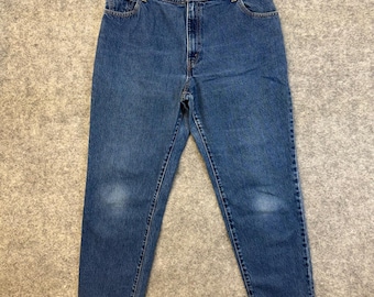 Levi's 550 Relaxed Fit Tapered Leg Jeans Women's Size 18 Mis M Blue Denim Pants