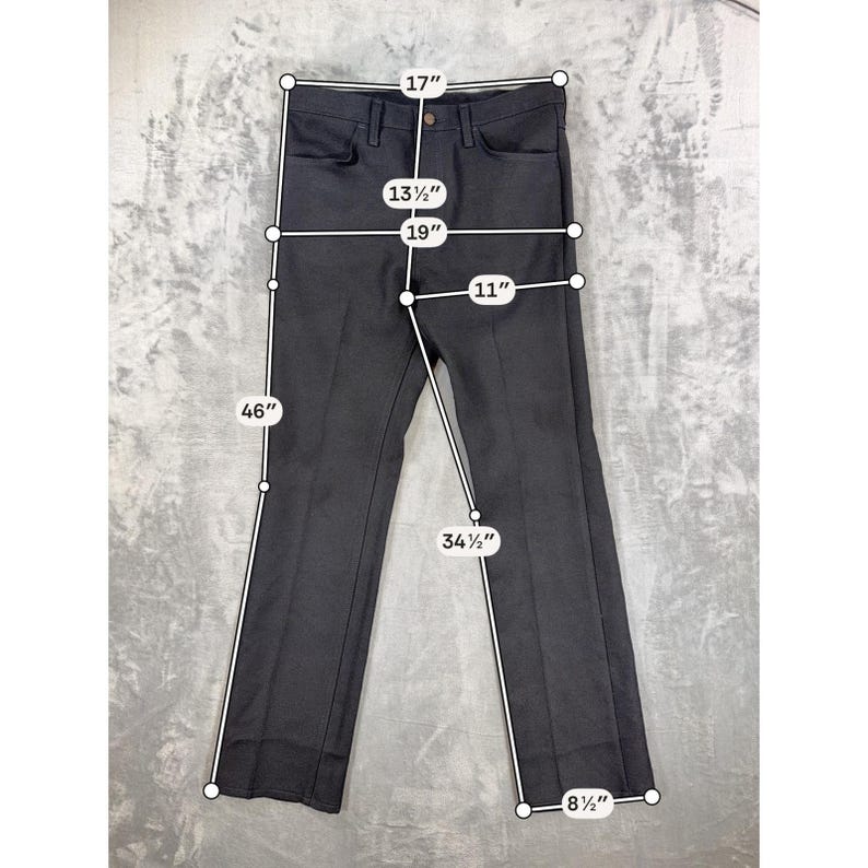 Wrangler Wrancher 82BK Dress Jeans Men's Size 33x34 Black Polyester Western image 5