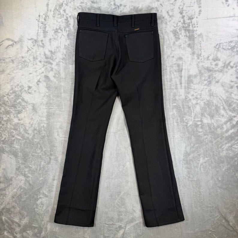 Wrangler Wrancher 82BK Dress Jeans Men's Size 33x34 Black Polyester Western image 2