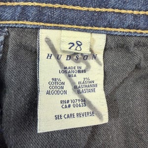 Hudson Beth Baby Bootcut Jeans Women's Size 28 Blue Dark Wash Distressed Denim image 5