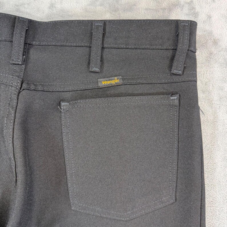 Wrangler Wrancher 82BK Dress Jeans Men's Size 33x34 Black Polyester Western image 4