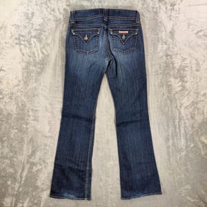 Hudson Beth Baby Bootcut Jeans Women's Size 28 Blue Dark Wash Distressed Denim image 2