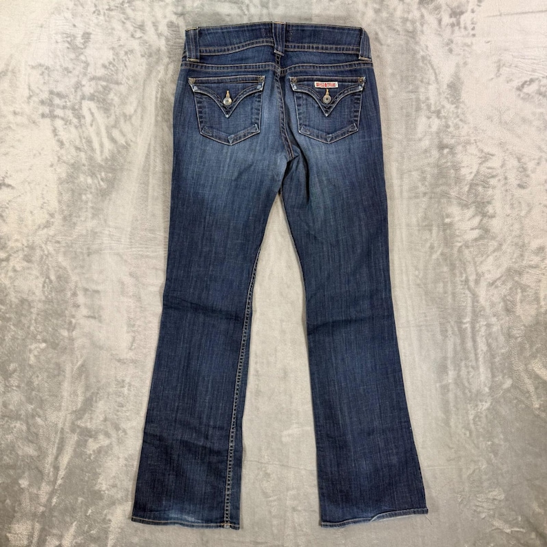 Hudson Beth Baby Bootcut Jeans Women's Size 28 Blue Dark Wash Distressed Denim image 2