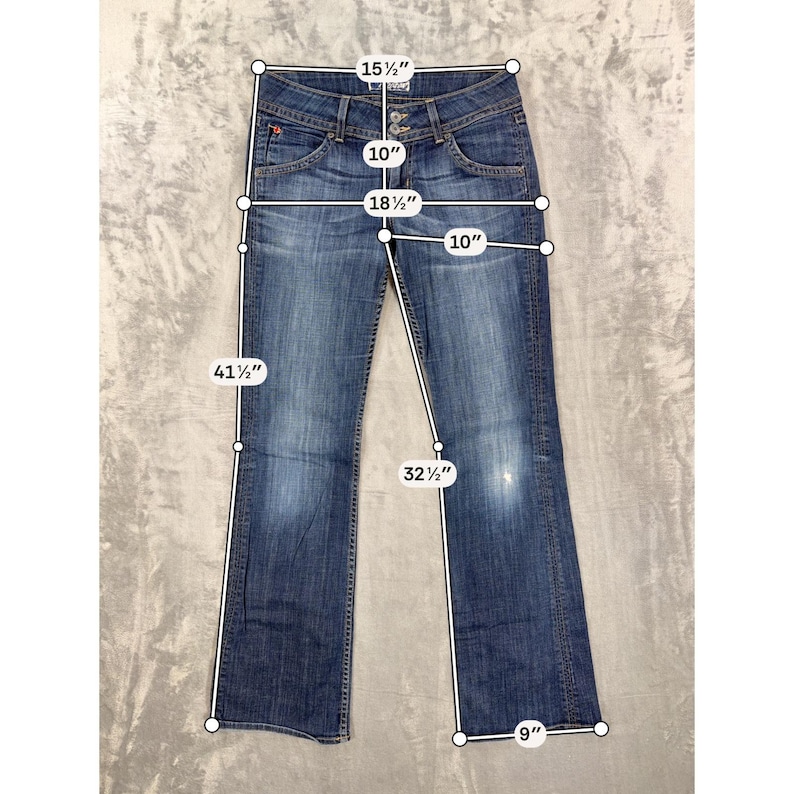 Hudson Beth Baby Bootcut Jeans Women's Size 28 Blue Dark Wash Distressed Denim image 8