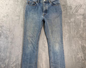Vintage Gap Boot Cut Jeans Women's Size 8r Blue Faded Button Fly Denim Pants