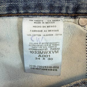 Wrangler 20X Starched Rigid Jeans Men's 34x30 Blue Denim Pants Western Cowboy image 4
